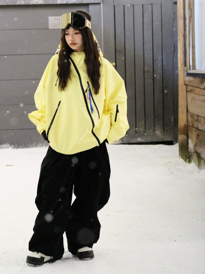 Hellystudio 3L Aurora Zip Lemon Ski Jacket - Unisex - Snowears