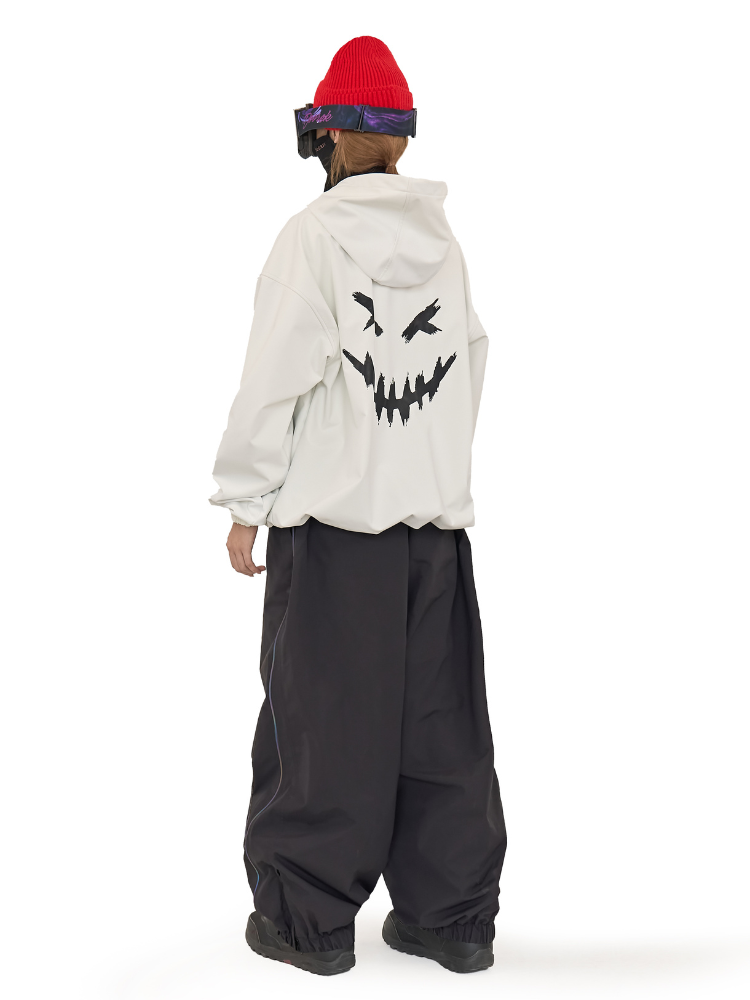 SnoWears Midnight Menace Snow Hoodie - Unisex White Snowears | Snowears.com