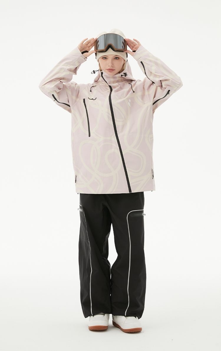 RandomPow Freestyle Light Pink RECCO® Shell Jacket - Women's - Snowears- Shell Jacket