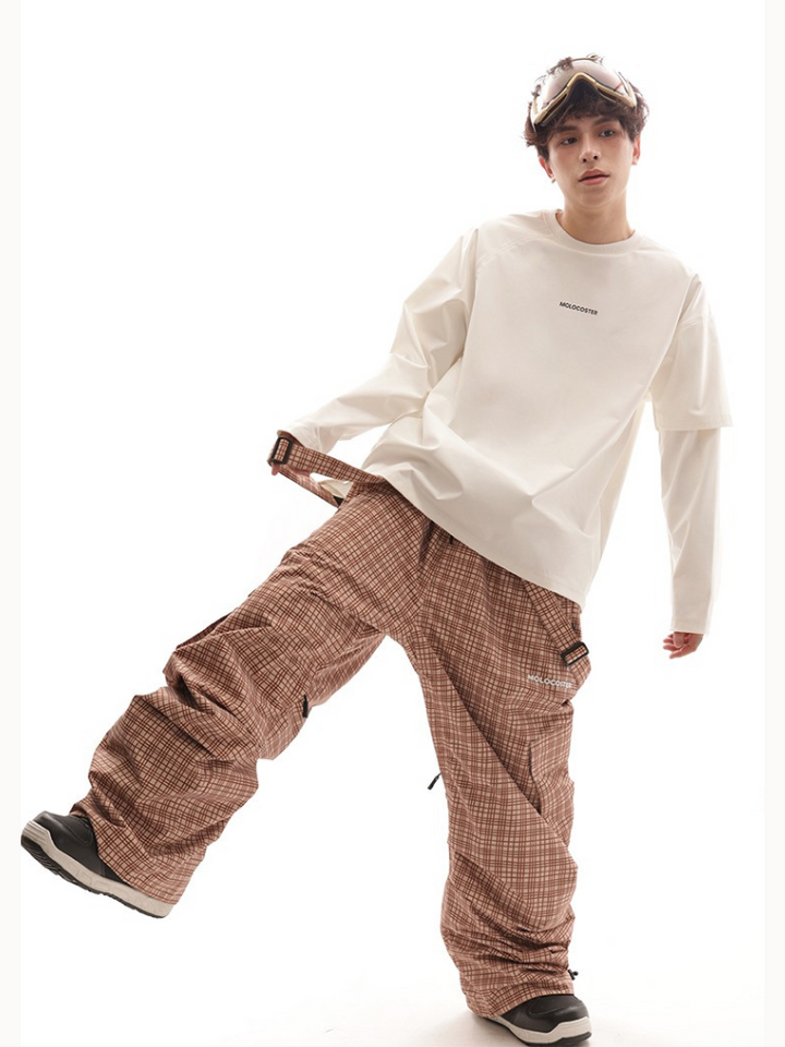 Molocoster Checkered Snow Pants - US Only - Snowears- snow pants