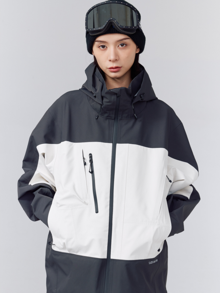 Randompow 3L Panda Colorblock Snow Jacket - Unisex Black RandomPow | Snowears.com