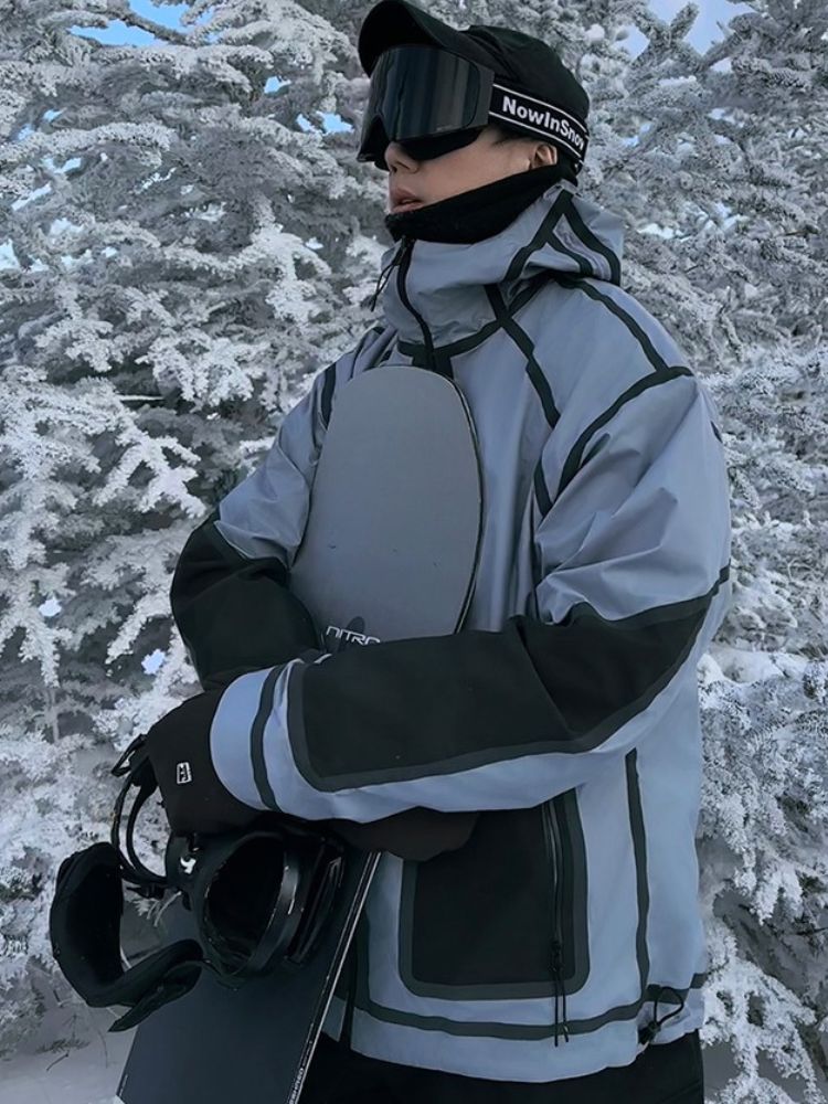 NIS SuperB Reflective Snow Tech Shell Jacket - Unisex - Snowears- Ski/Snowboard Jackets