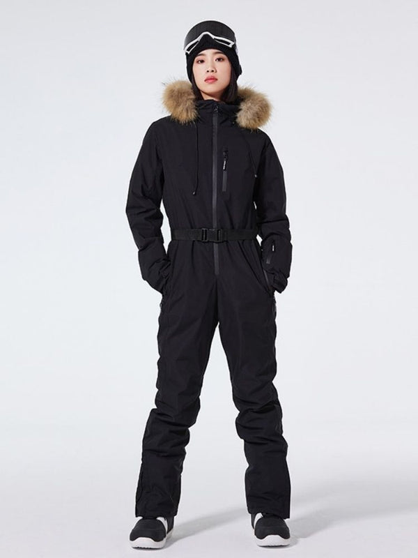 ARCTIC QUEEN Insulated Fur Hood One Piece - Women's - Snowears- One Piece