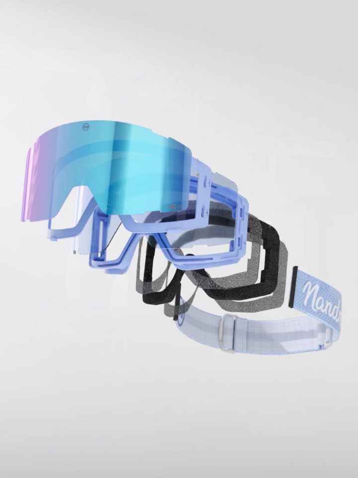 NANEND 3-Lens Magnetic Ski Goggles - Snowears- goggle