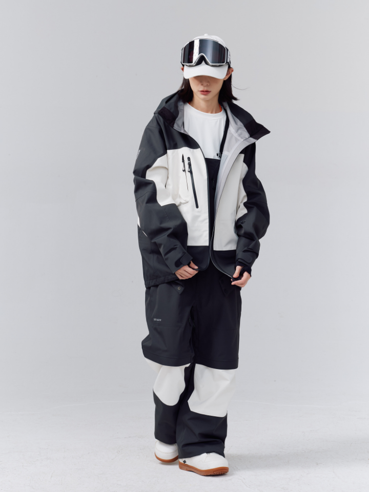 Randompow 3L Panda Colorblock Snowsuits - Unisex - Snowears- Suits