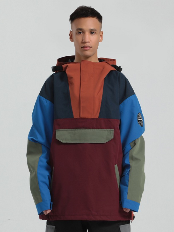 Gsou Snow Half-Zip Color Block Insulated Jacket - Men's -https://detail.1688.com/offer/743914542457.html? - Snowears- Jacket