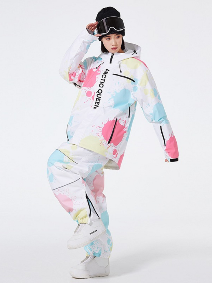 ARCTIC QUEEN Washed Ink Oversized Snow Suit - Women's - Snowears- Suits