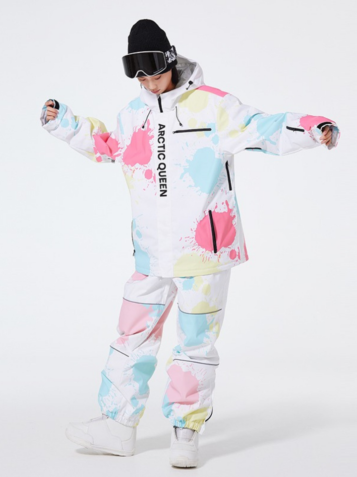 ARCTIC QUEEN Washed Ink Oversized Snow Suit - Women's - Snowears- Suits