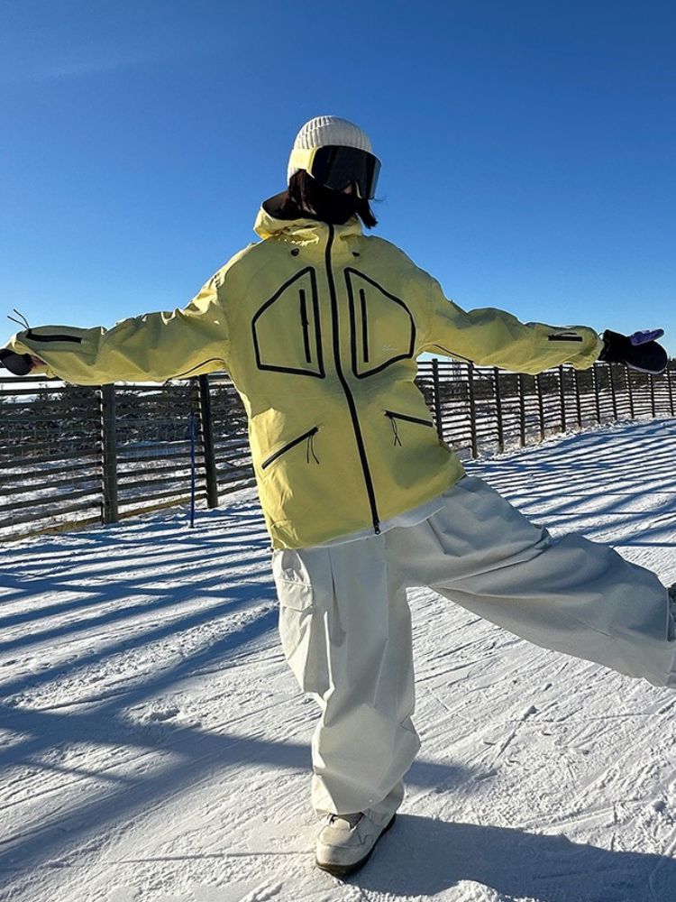 NIS SuperB Reflective Snow Tech Shell Jacket - Unisex - Snowears- Ski/Snowboard Jackets
