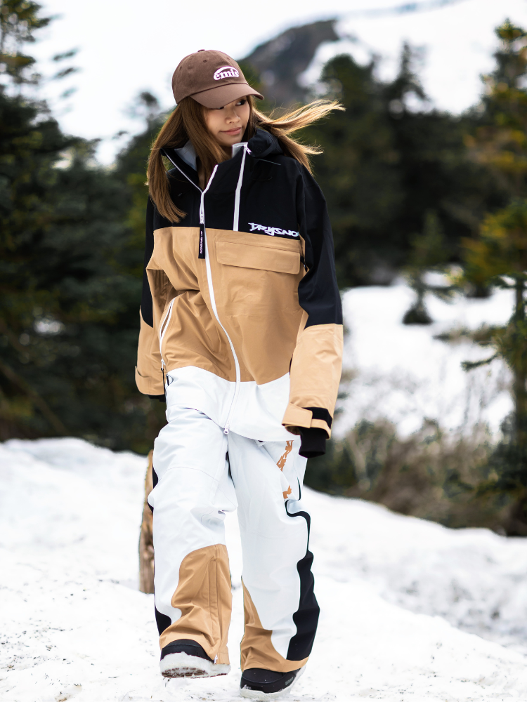 Drysnow Khaki Patchwork 3L Ski Jacket - Unisex Drysnow | Snowears.com