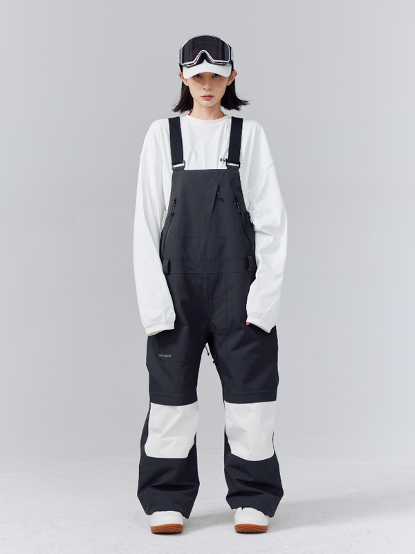 Randompow 3L Panda Colorblock Snow Bibs - Unisex - Snowears- Bib pants