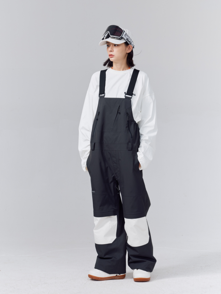Randompow 3L Panda Colorblock Snow Bibs - Unisex RandomPow | Snowears.com