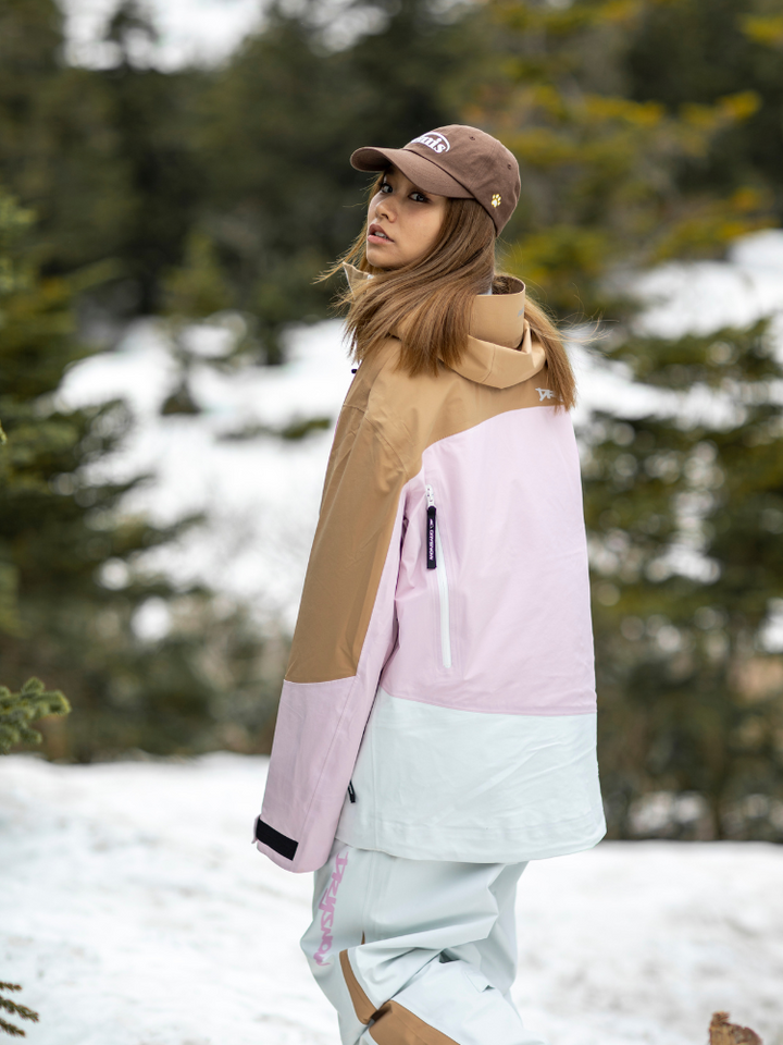 Drysnow EX25 Pink Patchwork Ski Jacket - Unisex - Snowears- Ski/Snowboard Jackets