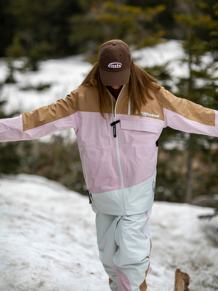 Drysnow EX25 Pink Patchwork Ski Jacket - Unisex - Snowears- Ski/Snowboard Jackets