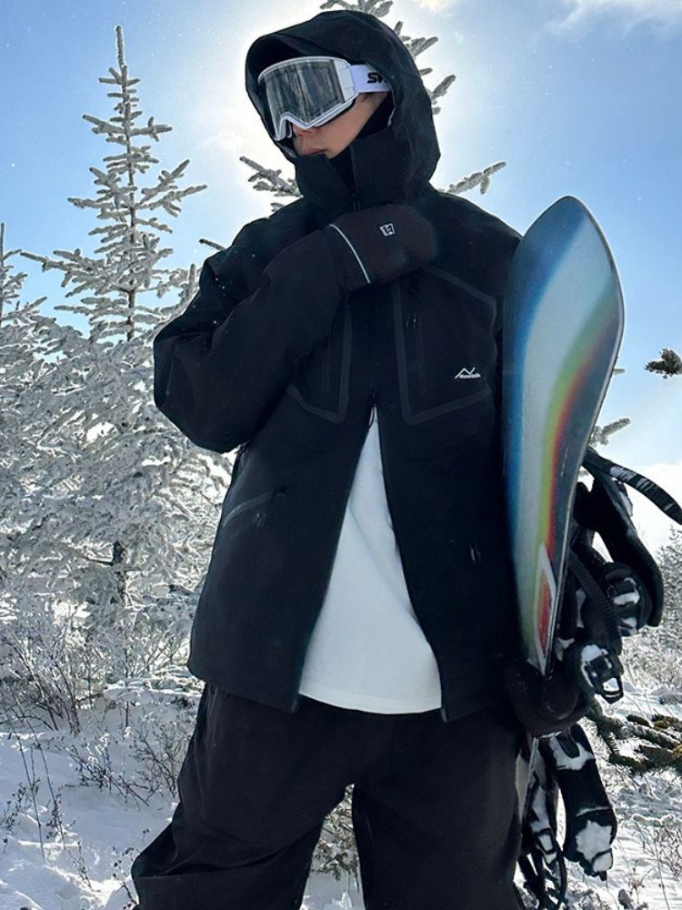 NIS SuperB Reflective Snow Tech Shell Jacket - Unisex - Snowears- Ski/Snowboard Jackets