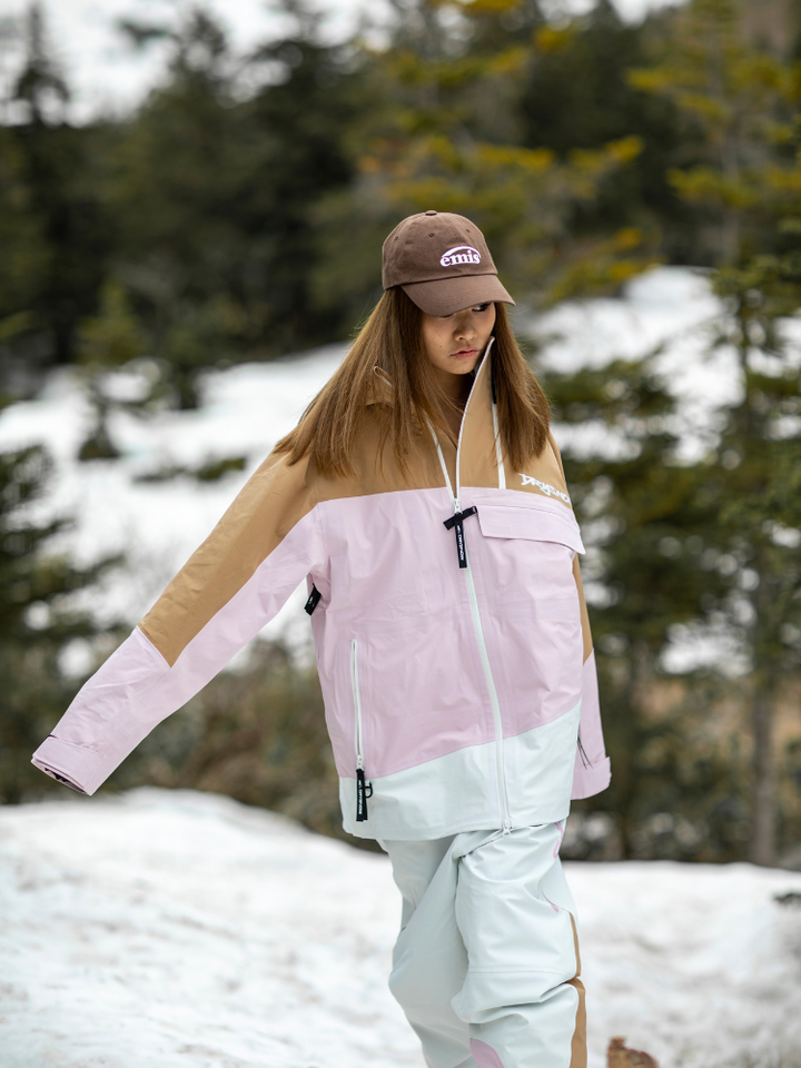 Drysnow EX25 Pink Patchwork Ski Jacket - Unisex - Snowears- Ski/Snowboard Jackets