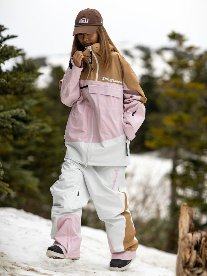 Drysnow EX25 Pink Patchwork 3L Snow Pants - Unisex - Snowears- Pants