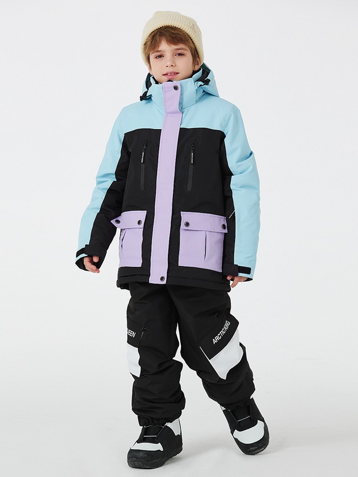 ARCTIC QUEEN Kids Bold Colorblock Ski Jacket - Snowears- Jacket