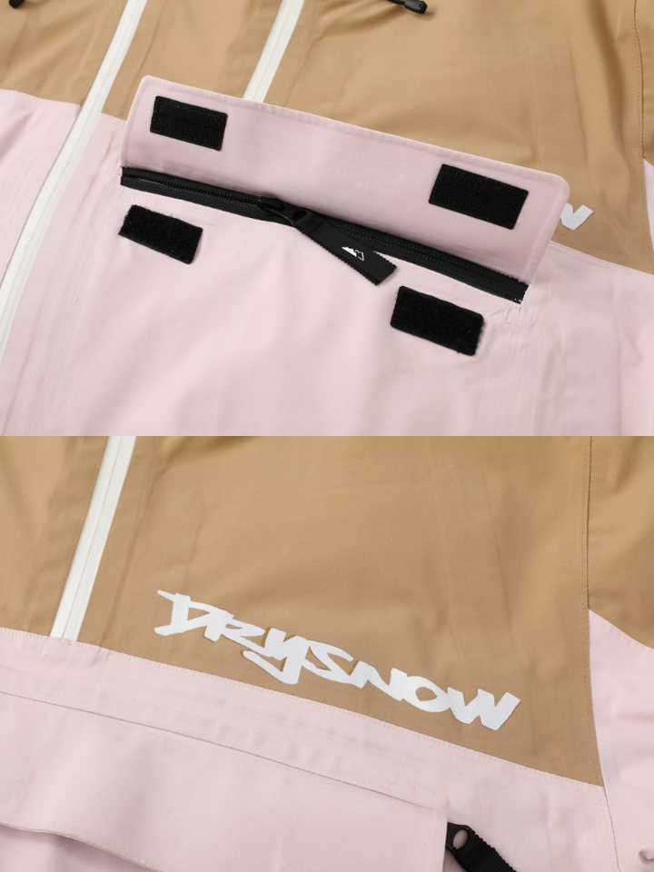 Drysnow EX25 Pink Patchwork Ski Jacket - Unisex - Snowears- Ski/Snowboard Jackets