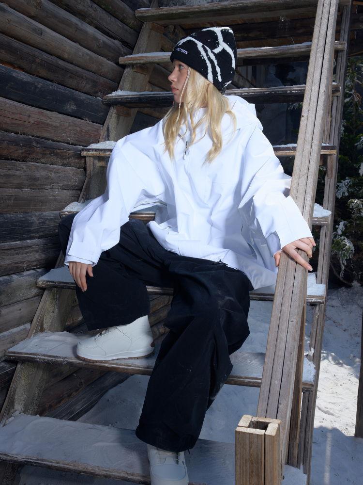 Hellystudio Elemental White 3L Snow Jacket - Unisex - Snowears- Ski/Snowboard Jackets