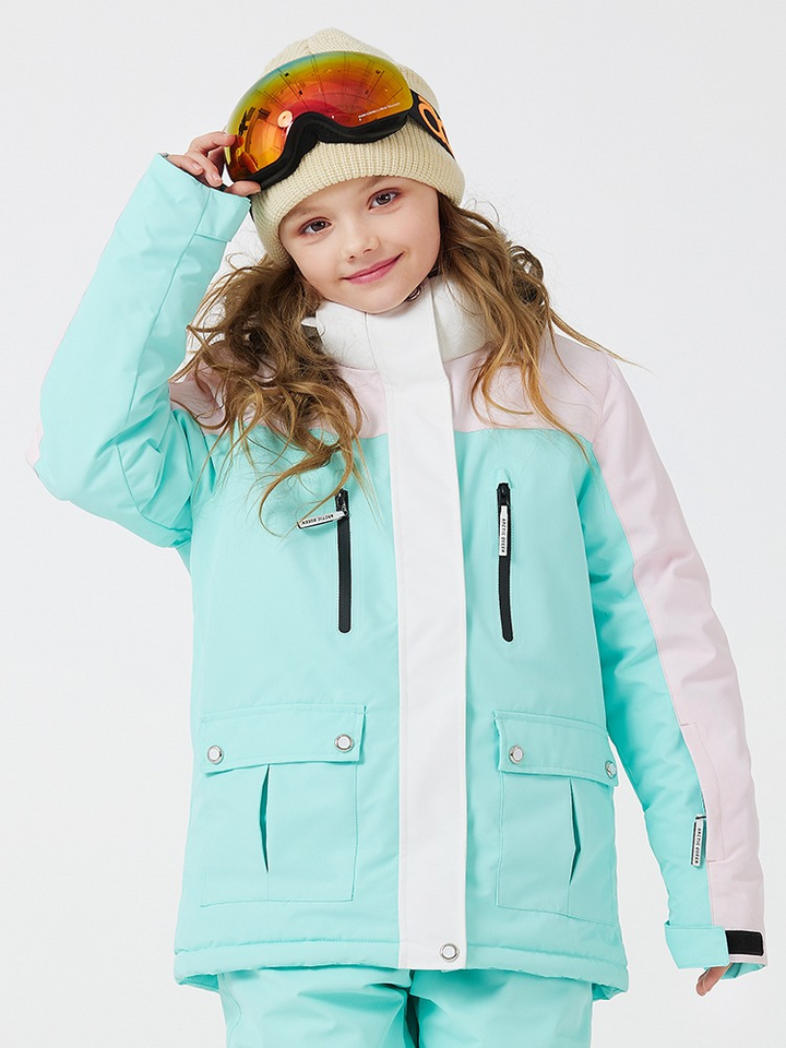 ARCTIC QUEEN Kids Bold Colorblock Ski Jacket - Snowears- Jacket