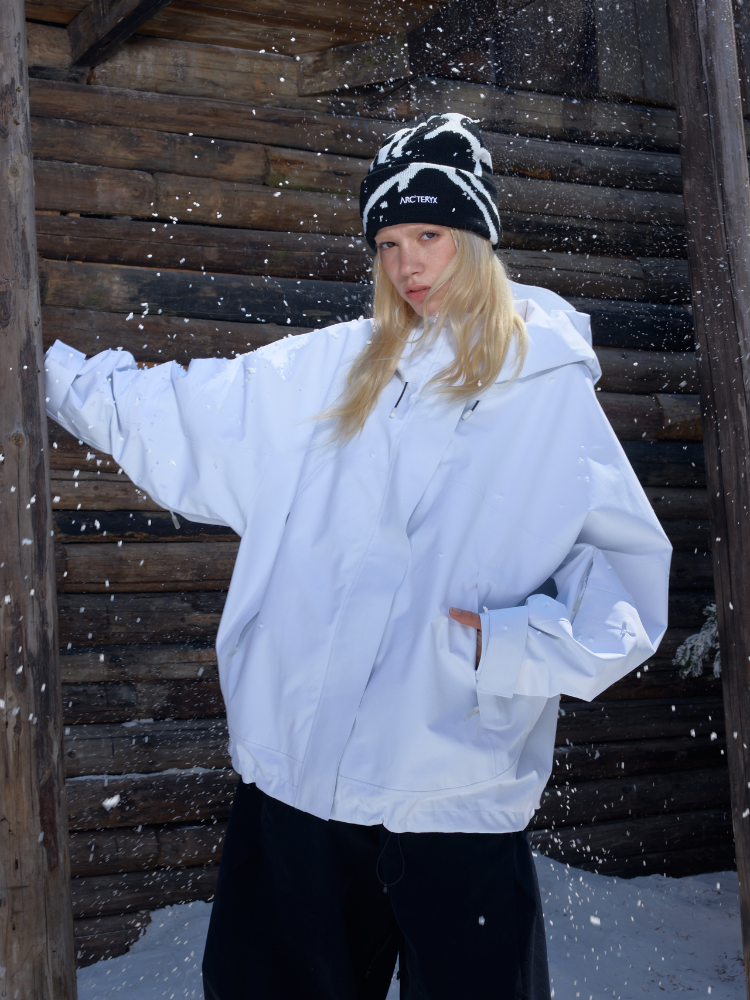 Hellystudio Elemental White 3L Snow Jacket - Unisex - Snowears- Ski/Snowboard Jackets