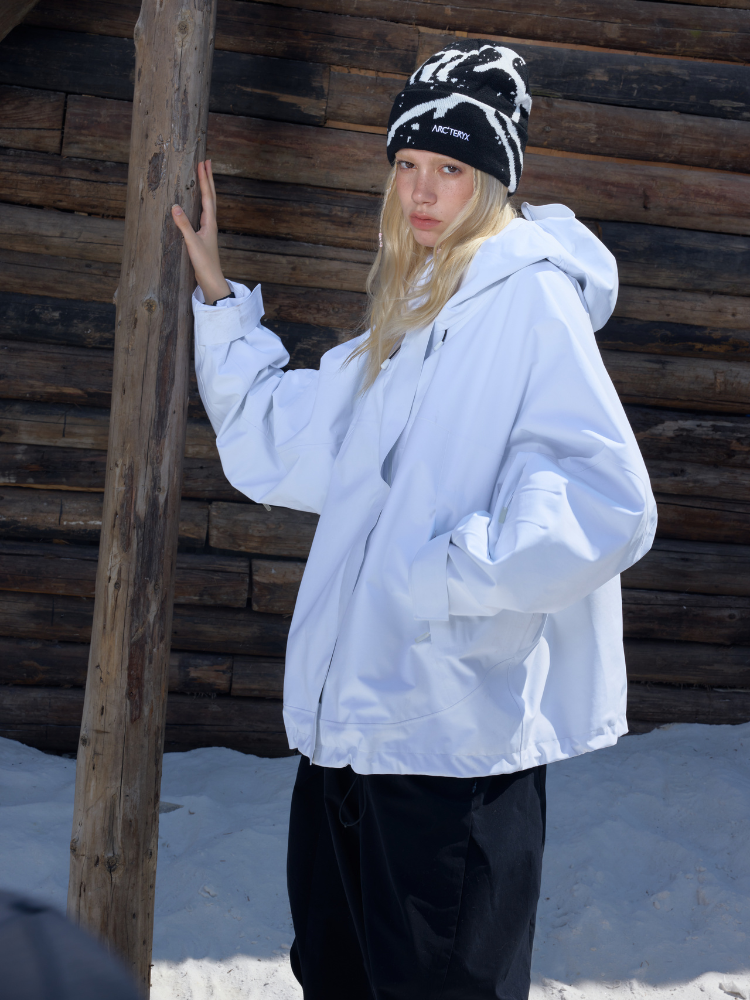 Hellystudio Elemental White 3L Snow Jacket - Unisex - Snowears- Ski/Snowboard Jackets