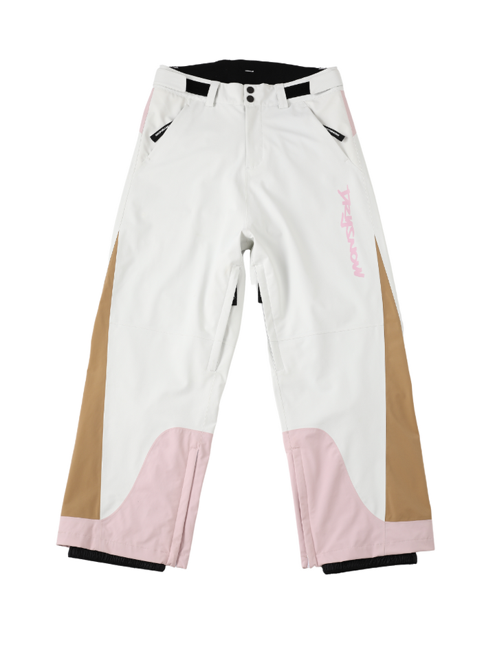 Drysnow EX25 Pink Patchwork 3L Snow Pants - Unisex - Snowears- Pants