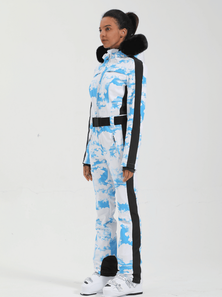 Gsou Snow Tie Dye Slim Ski Jumpsuit - Women‘s - Snowears- One-piece ski suits