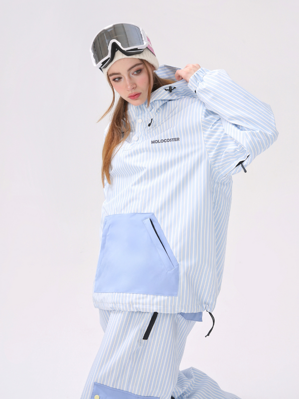 Molocoster 3L Striped Fleece Snow Pullover - Unisex