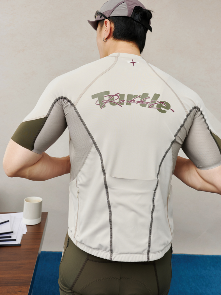 TurtleRabbit Edgy Cycling Jersey – Men’s - Snowears- T-Shirts