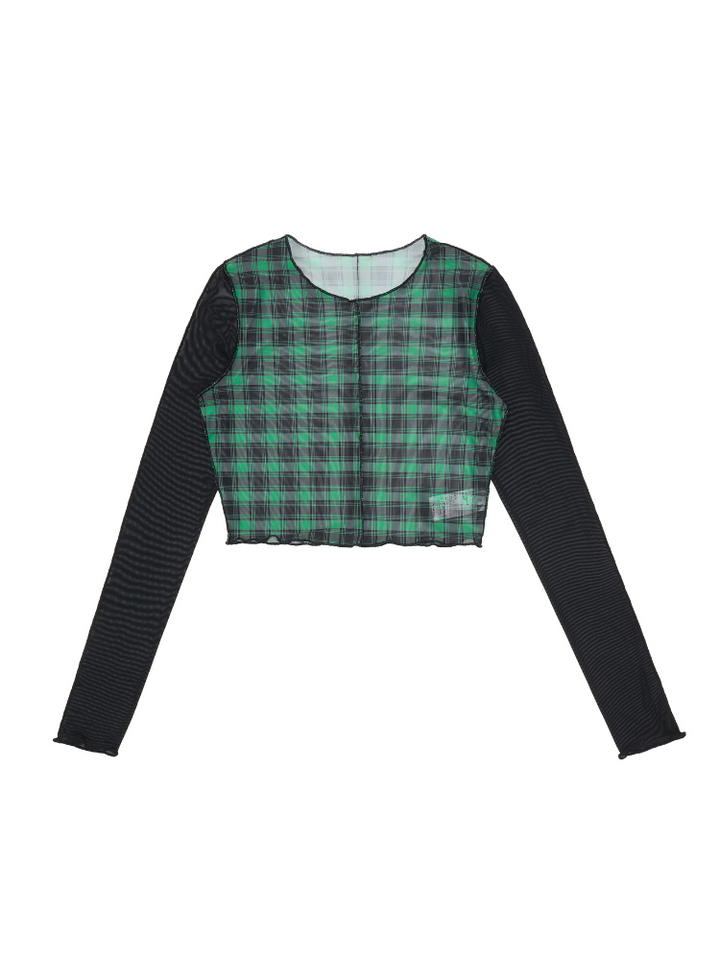 CHILLHANG Retro Plaid Long Sleeve UV Rash Guard - Women's - Snowears- Shirts & Tops