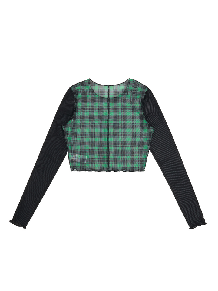 CHILLHANG Retro Plaid Long Sleeve UV Rash Guard - Women's - Snowears- Shirts & Tops