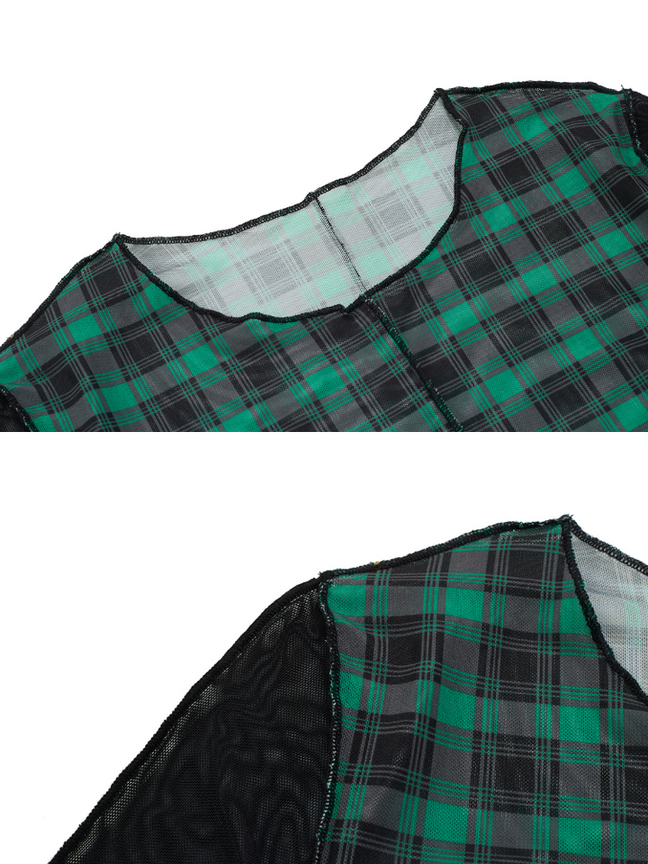 CHILLHANG Retro Plaid Long Sleeve UV Rash Guard - Women's - Snowears- Shirts & Tops