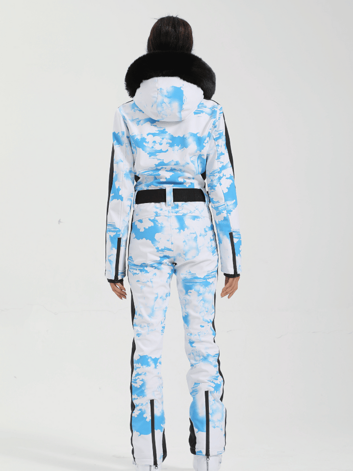 Gsou Snow Tie Dye Slim Ski Jumpsuit - Women‘s - Snowears- One-piece ski suits