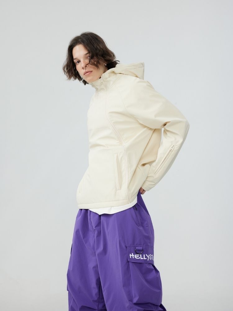 Zenventure White 3L Soft Shell ZipTwin Hoodie - Unisex White Zenventure White | Snowears.com