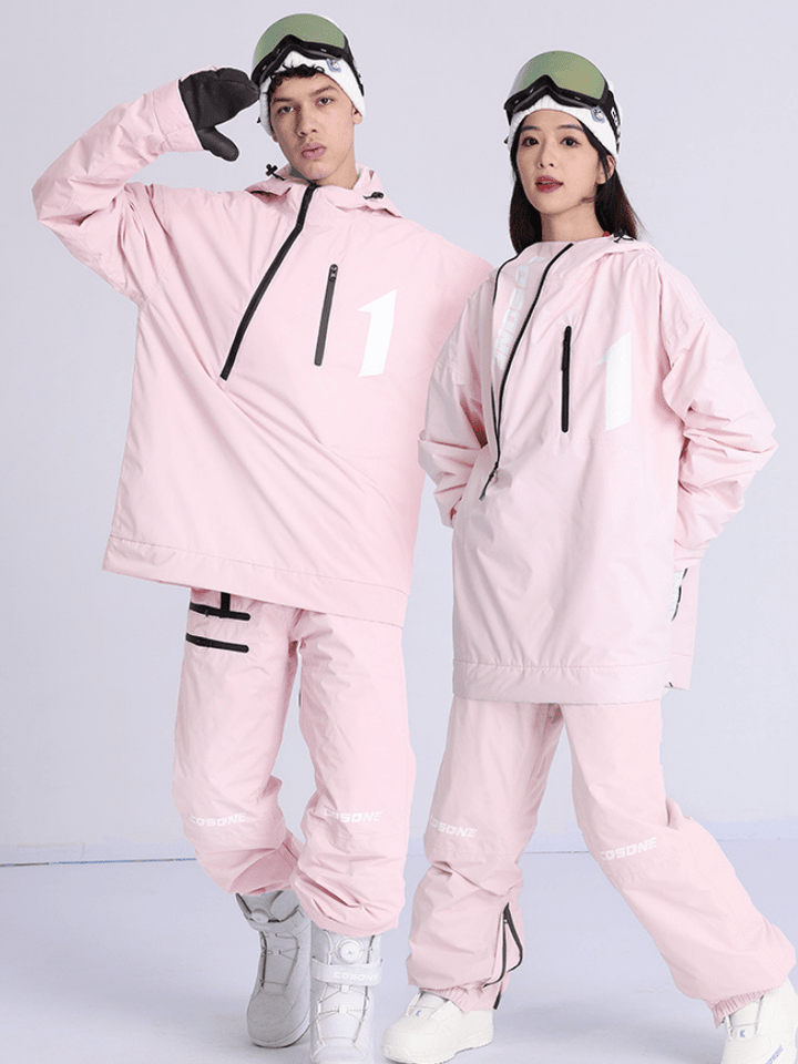 Cosone Oblique Zipper Suit - Unisex - Snowears- Suits