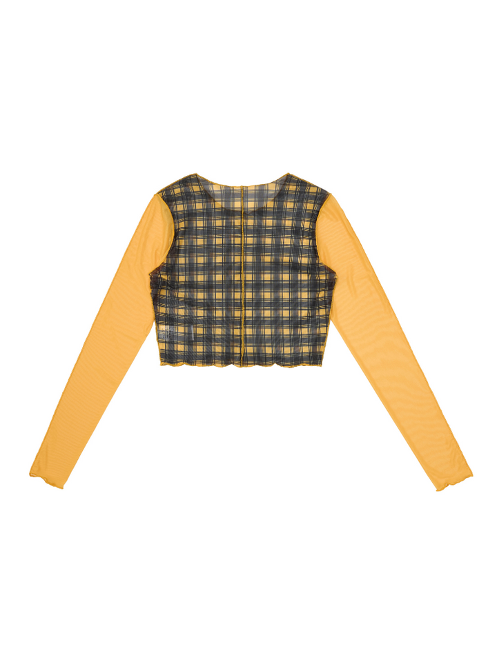 CHILLHANG Retro Plaid Long Sleeve UV Rash Guard - Women's - Snowears- Shirts & Tops