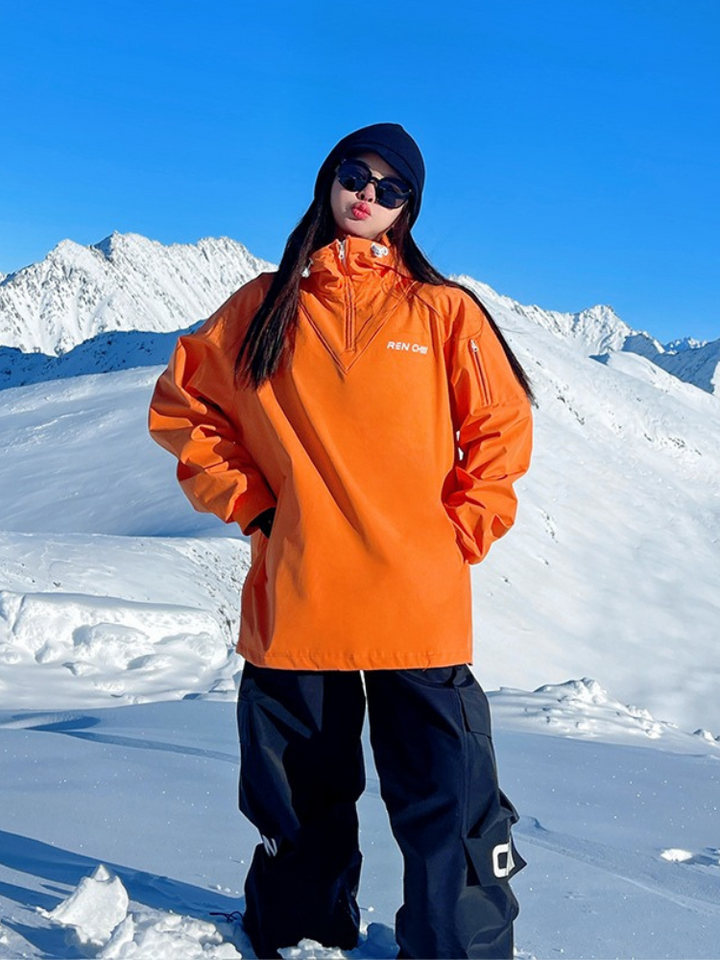 RenChill Cute Orange Snowboard Hoodie - Unisex -需要拿图 - Snowears- Hoodies & Sweaters