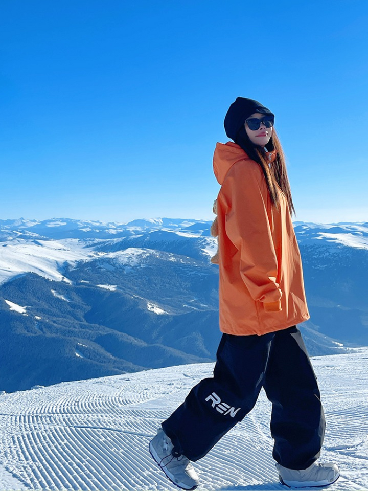 RenChill Cute Orange Snowboard Hoodie - Unisex -需要拿图 - Snowears- Hoodies & Sweaters