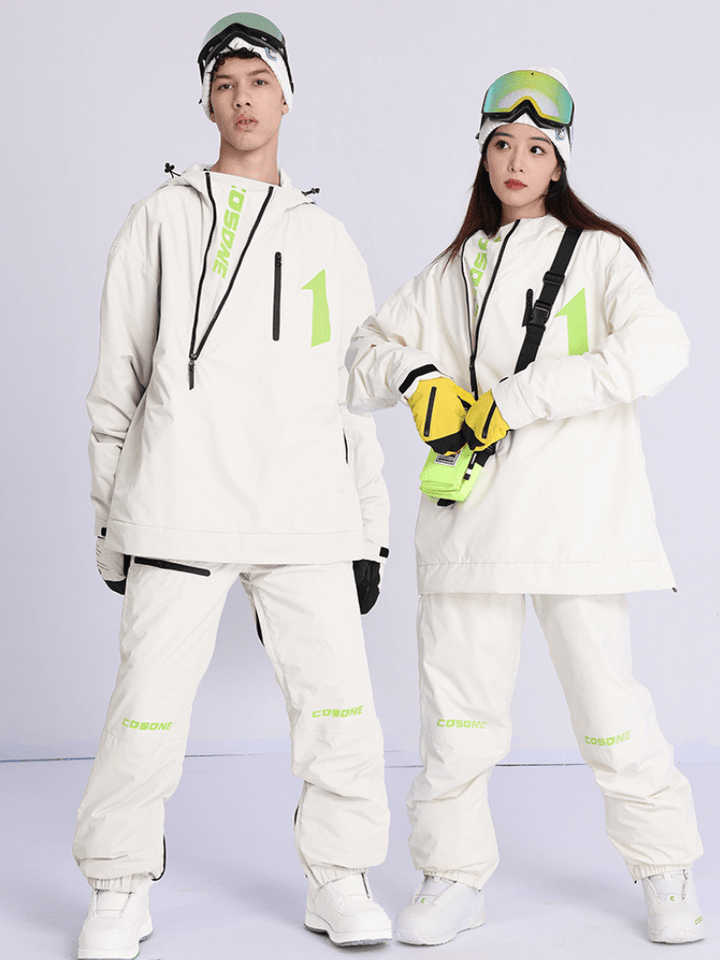 Cosone Oblique Zipper Suit - Unisex - Snowears- Suits