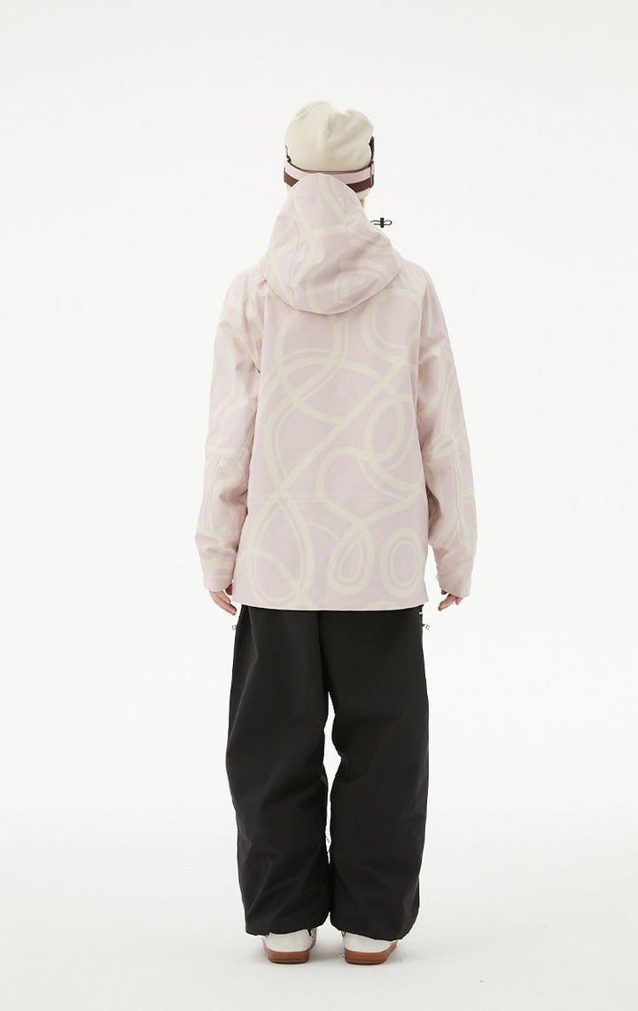 RandomPow Freestyle Light Pink RECCO® Shell Jacket - Snowears-snowboarding skiing jacket pants accessories