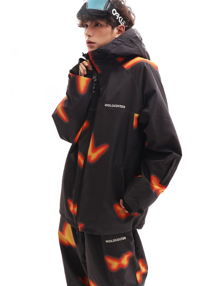 Molocoster Flame Butterfly Snow Jacket - Unisex Molocoster | Snowears.com