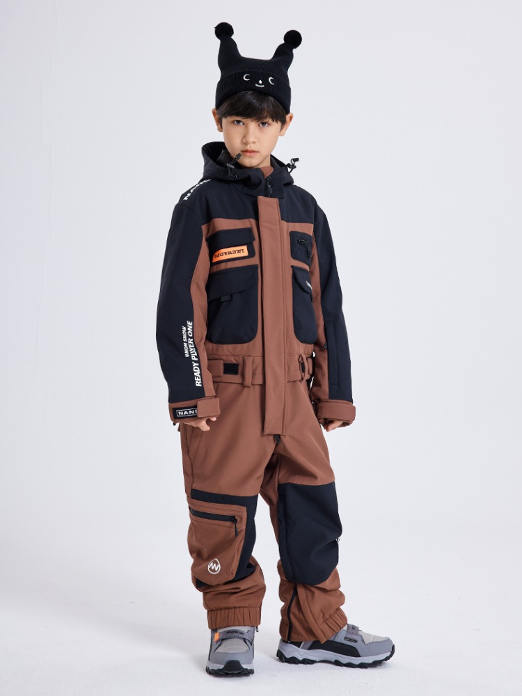 NANDN Kids Little Expedition Snow One Piece - Snowears- kids one piece