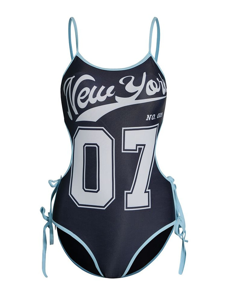 Summer Beach Women's One-Piece Swimsuit With Side Tie