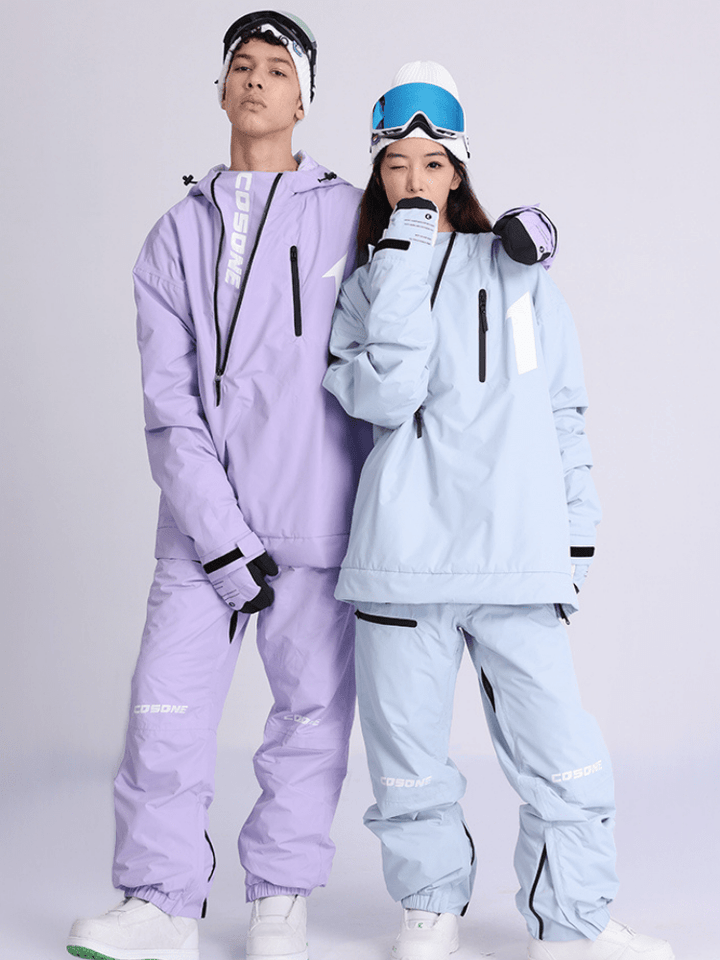 Cosone Oblique Zipper Suit - Unisex - Snowears- Suits