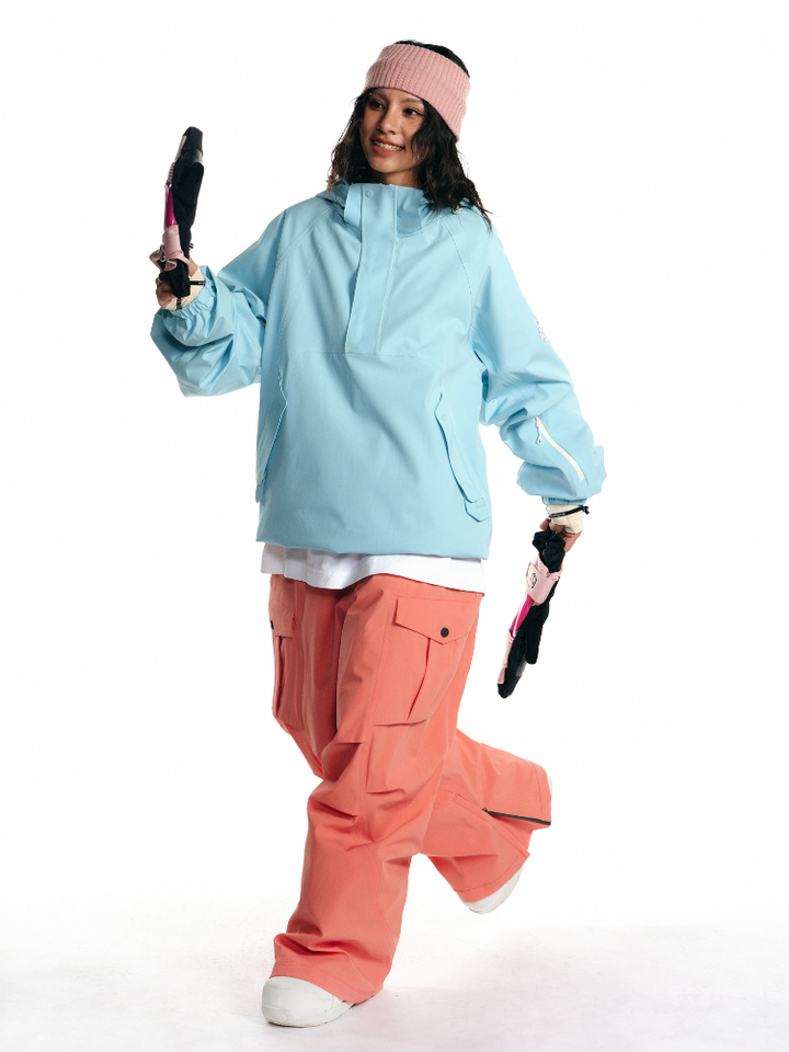 LITAN Coral Pink Cargo Snow Pants - Women's - Snowears