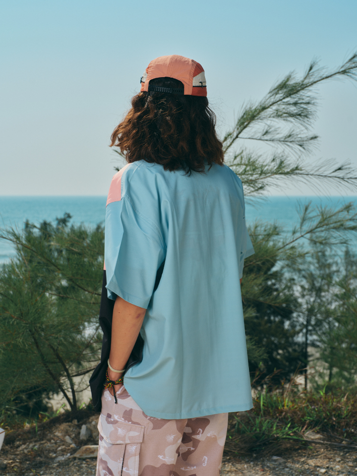 CHILLHANG Retro Colorblock Cuba Shirt - Unisex - Snowears- T-Shirts