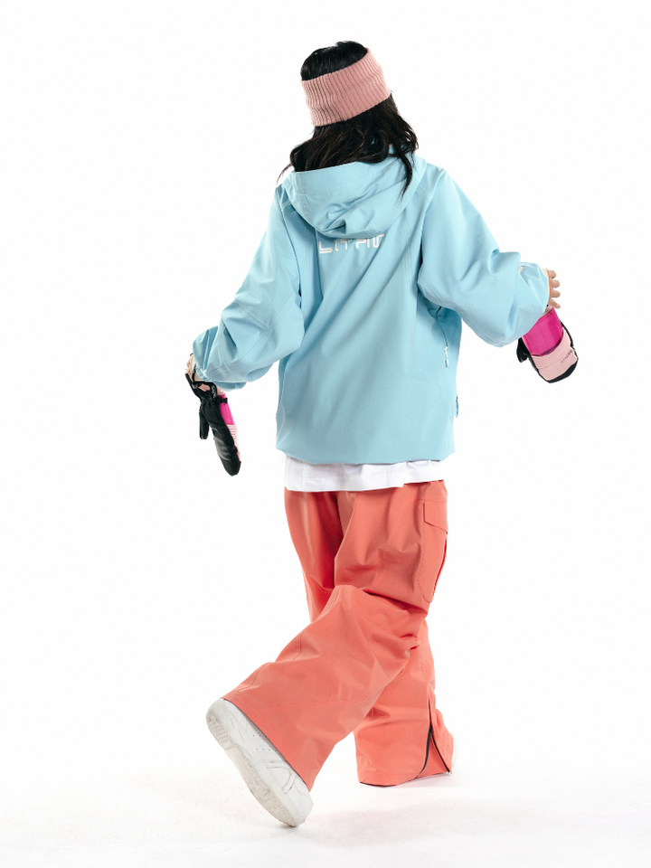 LITAN Coral Pink Cargo Snow Pants - Women's - Snowears