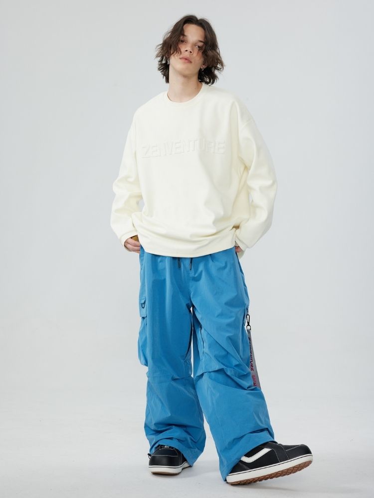 Zenventure White Hydro Guard Lightweight Snow Sweatshirt - Unisex Zenventure White | Snowears.com